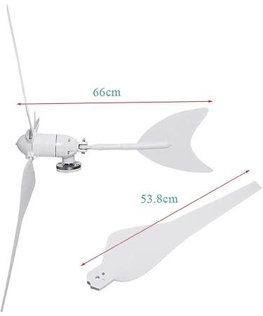 Wind Turbines Wind Turbine 3 Blade Low Wind Speed Starting Bearings Garden Street Lights Wind Turbines 12V (12V) - Buy Online on GoSupps.com