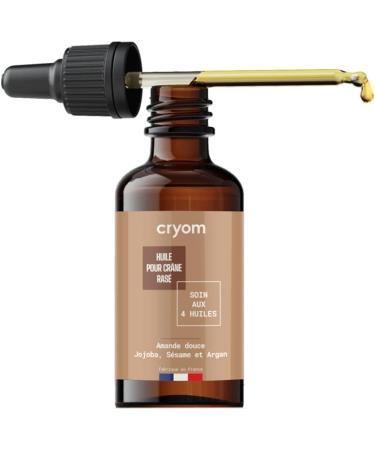 CRYOM - Oil for shaved shorn or bald heads (sweet almond jojoba sesame and argan oils) 30 ml pipette bottle 99% ingredients of natural origin cosmetics for men. - Buy Online on GoSupps.com