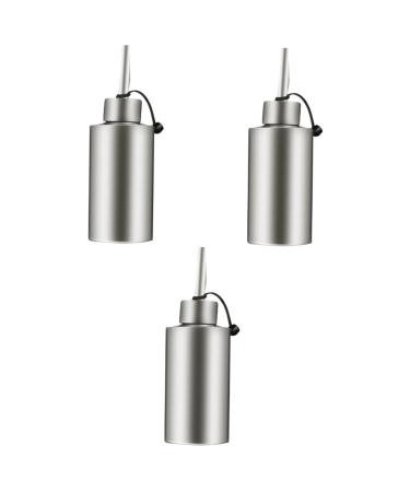 Zerodeko 3 Pcs Stainless Steel Oil Pot Cooking Oil Container Cookig Condiment Bottle Soy Sauce Dispenser Glass Vinegar Cruet - Oiler Olive with Spout Oil Bottle Dropshipping Kitchen Bottle 18X5.5X5.5CMx3pcs Silverx3pcs