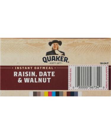 Quaker Instant Oatmeal Raisin Date & Walnut 8 Packets - Buy Online on GoSupps.com