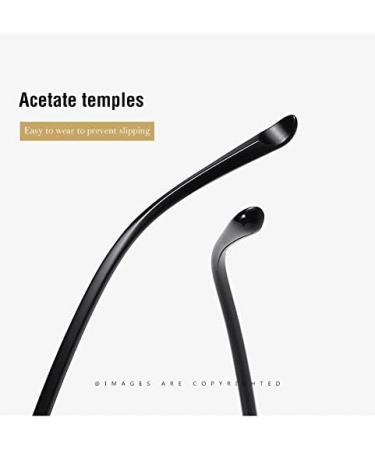 SERONI Blue Light Blocking Glasses for Men & Women | Anti-UV Round Metal Frame | 50mm for Computer & Reading - Buy Online on GoSupps.com