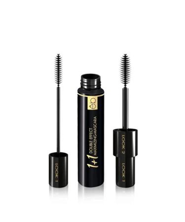 1+1 double effect Maximizing Mascara tre Belle Cosmetics Eyelash care + intensive coloring of course discreet to intense glamorous