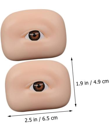SKISUNO 2pcs Eye Practice Skin Eye Makeup Training Skin Eyebrow Makeup Board Makeup Eye Skin Make up Mold 6.5x4.9cm As Shown - Buy Online on GoSupps.com