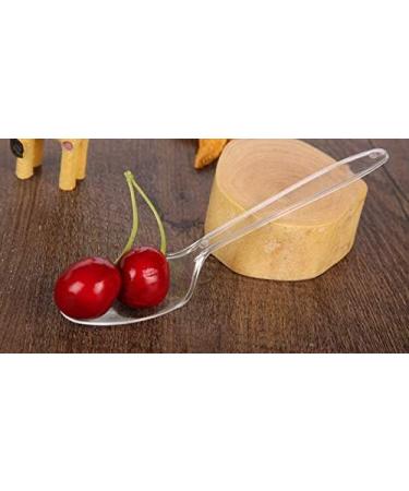 500 Pcs Disposable Clear Plastic Spoons Plastic Mini Ice Cream Spoons for Ice Cream and Dessert 7.5x2cm - Buy Online on GoSupps.com