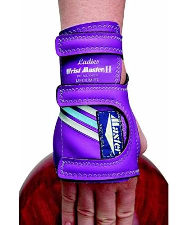 Master Industries Ladies Wrist Master 2 Bowling Wrist Support-Purple-Right Hand-Medium, Black, Green, Berry or Powder Blue, M45BERHMD