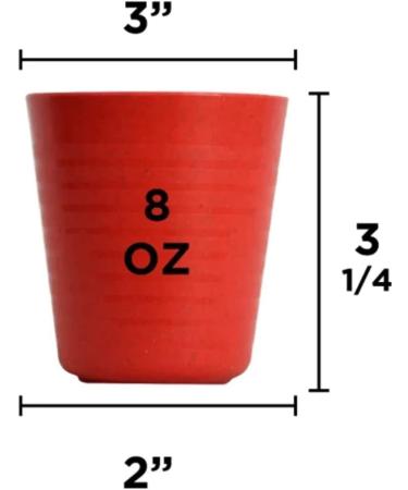 Klickpick 20 Kids Wheat Straw Fiber Cups 8 Oz - Reusable & Dishwasher Safe - BPA-Free, Bright Colored Unbreakable Tumblers for Children - Buy Online on GoSupps.com