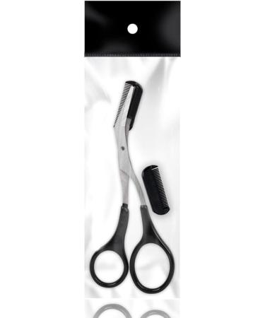 Curved Detachable Eyebrow Scissors Tool Portable Eyebrow Comb - Buy Online on GoSupps.com