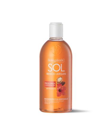 Bottega Verde SOL Hibiscus Argan - After-Sun Shower Gel - Silky - with Hibiscus Oil and Argan Oil (400 ml) - Prolongs the tan