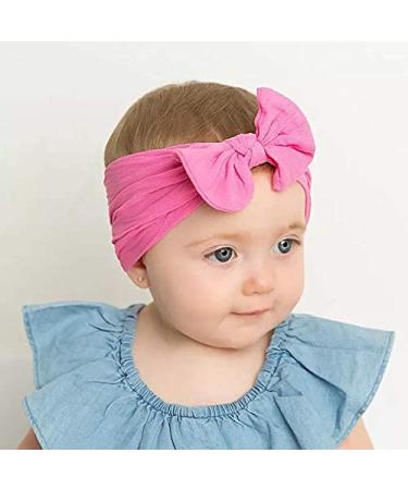 JOYOYO 16 Colors Soft Wide Turban Baby Headbands with 4.5 Hair Bow - Hair Accessories for Girls, Infants, Newborns, Toddlers, Kids - Buy Online on GoSupps.com