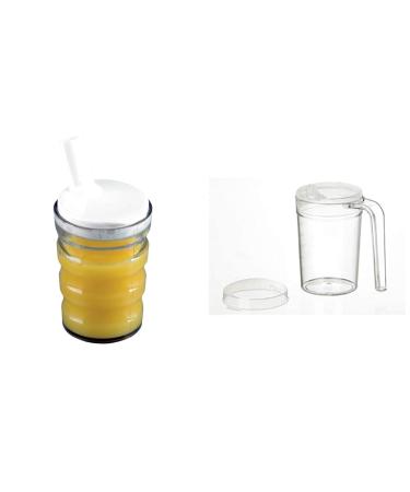 Homecraft Clear Non Spill Cup Portable Travel Mug with Straw Lid for Children Elderly and Disabled Size Small Clear Mug S (Pack of 1) Single