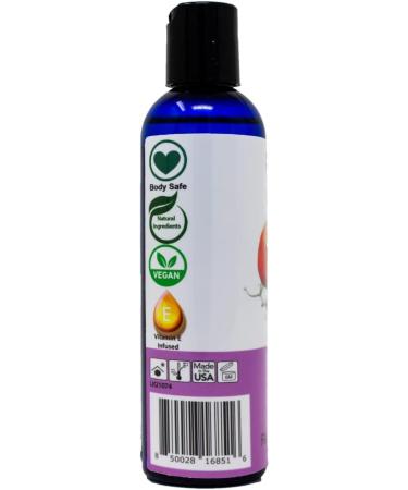 Peaches and Cream Massage Oil | Vegan Edible Body Oil with Vitamin E & Sweet Almond Oil | Relaxing Non-Sticky Full Body Massage for Men & Women - 4 oz - Buy Online on GoSupps.com