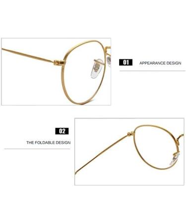 Migoo Classic Round Blue Light Filter Glasses | Retro Metal Frame | Unisex Anti-Blue Light Nerd Glasses - Perfect for Men & Women - Buy Online on GoSupps.com