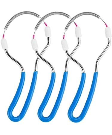 Spring Face Crack Remover Portable Eyebrow Epilator Stainless Steel Hair Removal Device 3 Pieces