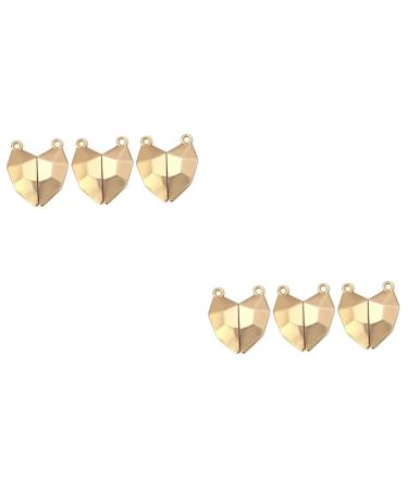 COHEALI 6pcs Heart Magnet Pendant Couple Bracelet Lover Magnet Charm Accessories