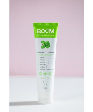 Buy Boom Nutrition Natural Toothpaste - 80g | Eco-Friendly Ingredients for Healthy Teeth - Buy Online on GoSupps.com