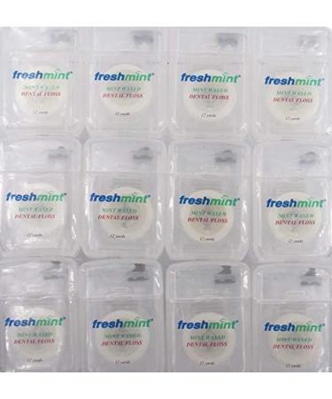 144 Spools Freshmint Mint Waxed Dental Floss - 12 Yards Each | International Shipping Available - Buy Online on GoSupps.com