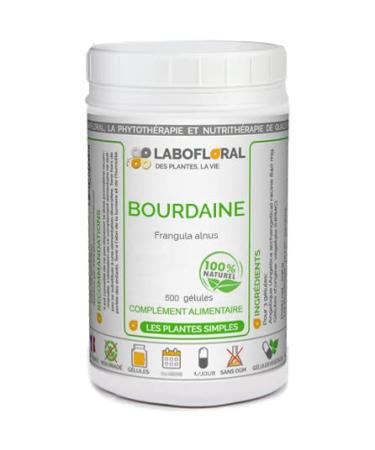 Bourdaine Labofloral 500 Capsules 250 mg - Dietary Supplement - Natural Laxative - Constipation - Made in France