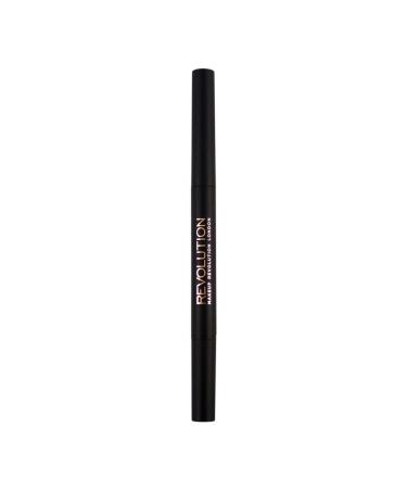 Buy Makeup Revolution Duo Brow Definer Precision Eyebrow Pencil - Dark Brown | International Shipping Available - Buy Online on GoSupps.com