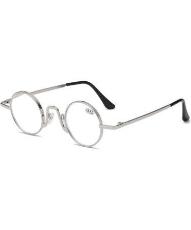 Shop Magimodac Retro Blue Light Filter Reading Glasses - Men's & Women's Mini Metal Computer Glasses | 2.5 Diopter Visual Aid - Buy Online on GoSupps.com