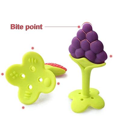 TEKSTAR Silicone Fruit Shape Baby Teething Toys Set - BPA Free, Freezer Safe Teethers to Soothe Infant and Toddler Gums - Buy Online on GoSupps.com