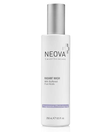 NEOVA SmartSkincare Radiant Wash cleansing gel with buffered fruit acids  sweeps away dirt  dead skin cells  excess oil and impurities for a smooth finish and restored radiance.