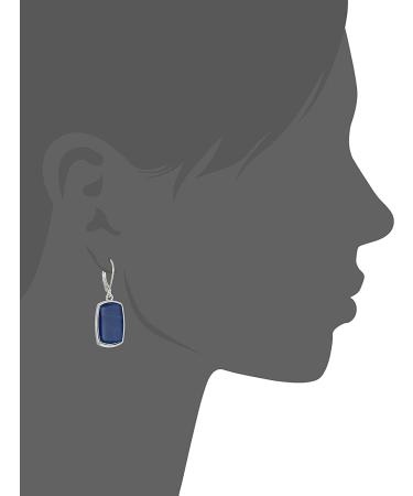 Women's Silvertone and Denim Large Drop Earrings - Buy Online on GoSupps.com