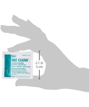 PDI 19831 See Clear Eye Glass Cleaning Wipes - White, Pack of 120 - Buy Online on GoSupps.com