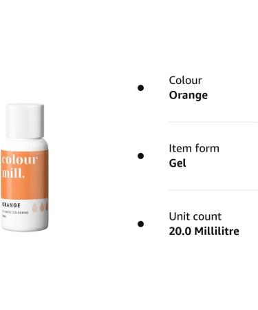 Color Mill Orange Oil-Based Food Colouring 20ml - Vibrant and Long-Lasting - Buy Online on GoSupps.com