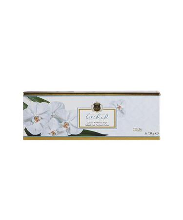 Olivos Lux Olive Oil Orchid Luxury Perfumed Soap Set 3X100G (3x3.5 Oz)