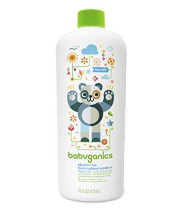 Babyganics Alcohol-Free Foaming Hand Sanitizer Bottle Fragrance Free 16oz Refill Bottle Packaging May Vary