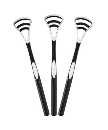 3 Piece Tongue Scraper Cleaner Mouth Scraper Premium Sweeper Set