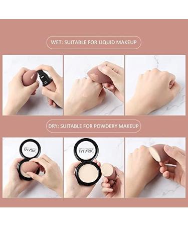 Makeup Sponge Makeup Sponge Puff Egg Microfiber Face Sponge Face Foundation Concealer Cosmetic Powder Sponge Makeup Sponge Holder(Brown-QM) - Buy Online on GoSupps.com