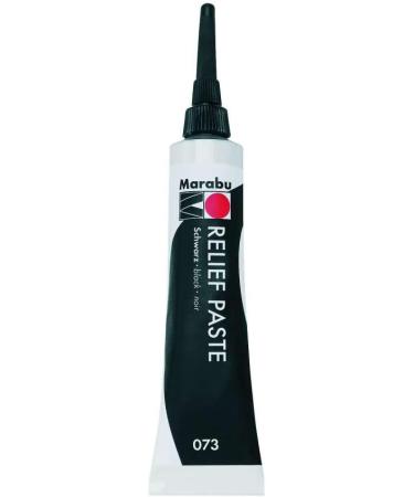 Marabu 073 Black Relief Paste Paint 20ml - High-Quality Crafting Supplies - Buy Online on GoSupps.com