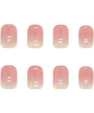 24Pcs Square False Nails Set - Orange Pink Full Cover Fake Nails with Glue & DIY Tools for Women - Removable Nail Tips Kit - Buy Online on GoSupps.com