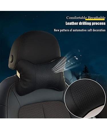 XSQD 2pcs Car Headrest Memory Foam Neck Support Pillows - Comfortable Soft Cushions for Universal Car Seats (Black) - Buy Online on GoSupps.com