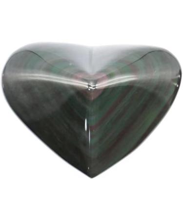 1pc 50g-160g Natural Crystal Stones Folk Crafts Rainbow Obsidian Heart Beautiful Crystal QINTINYIN Stone Mineral Specimen (Color : 1pc 86g-96g) - Buy Online on GoSupps.com