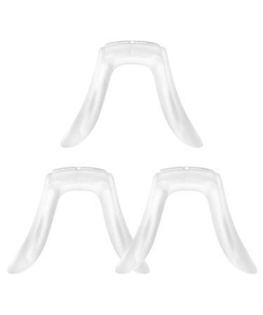 Lurrose slipproof U-shaped glasses nose pads 3 pieces silicone glasses bridge rubber-saddle strap slipproof screwable glasses-nose-replacement frame protection