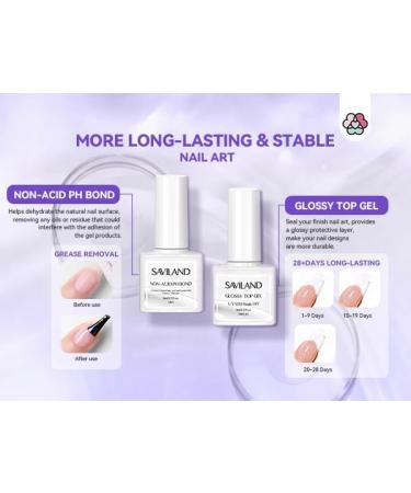 SAVILAND Acrylic Nail Kit: 4 Colors Acrylic Powder and Liquid Set with Acrylic Nail Brush/French Nails Tips/Nail Glue/Top Gel/Non-acid Ph Bond/Acrylic Nail Set for Beginners Acrylic Application 01-Acrylic Nail Kit - Buy Online on GoSupps.com