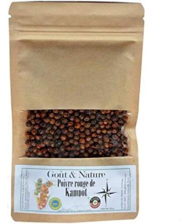 Poivre rouge de Kampot IGP AOP 100 g Grains entiers du Cambodge.