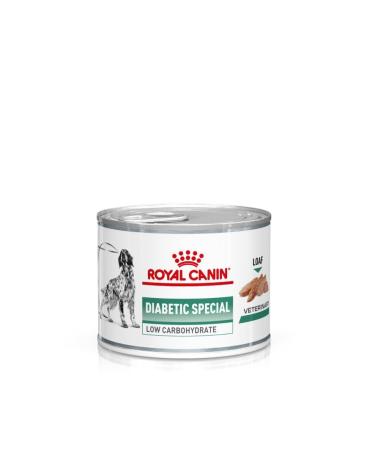 Royal Canin Veterinary Diabetic Special Low Carbohydrate Canine Mousse | 12 x 195 g | Wet Food for Adult Dogs | Blood Sugar Control | High Protein