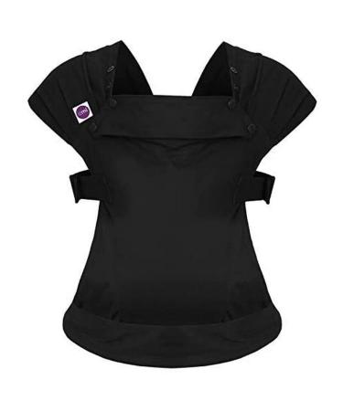 Izmi Essential Baby Carrier | Award Winning Adjustable Soft Structured Sling with 3 Different Carrying Positions | UK Hip Healthy Design Suitable From Newborn | Black