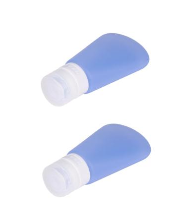 Housoutil 2pcs Shampoo Disposable Containers Silicone Press Bottle Empty Bottle Travel Filling Bluex2pcs Size 1x2pcs
