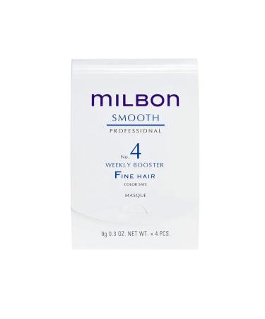 Milbon Smooth No. 4 Weekly Booster - For Fine Hair 4 x 0.3 Fl. Oz.