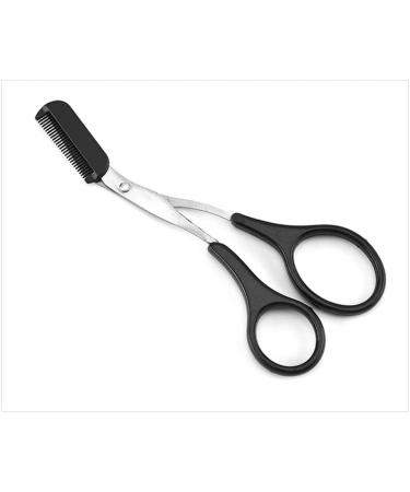 2 PCS Black Eyebrow Trimmer Scissor with Comb - Eye Shaping Cut Comb Scissors for Men and Women - Buy Online on GoSupps.com