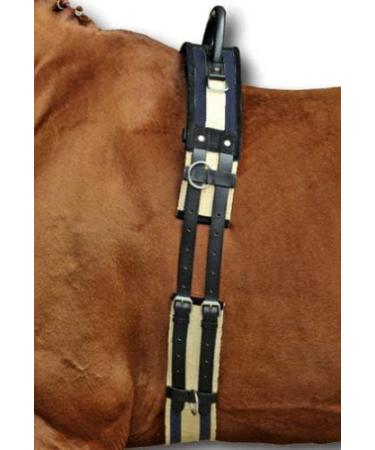 HKM 542121 Lunging Girth with Handle for Shetty - Dark Blue/Beige | International Shipping Available - Buy Online on GoSupps.com