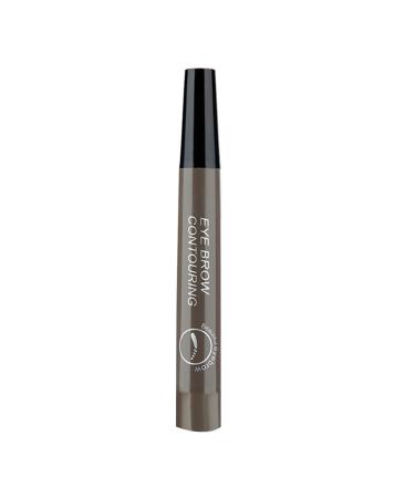 Eyebrow Pen Eye Brow Pencils for Women with 4-Fork-Tip Create Natural Hair-Like Brows Microblading Eyebrow Pen (Grey)