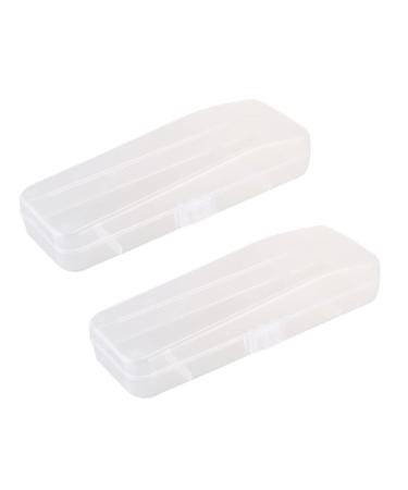 GROCKSTR 2 Pieces Double Storage Box Men Shaver Case Shaver Accessories Transparent Holder Storage Art Fabric Case