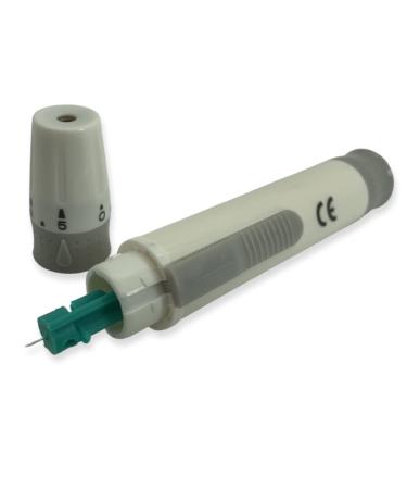 One Step Lancing Device & 100 Twist Top Lancets - Diabetic Blood Testing Tool with 5 Depth Settings | Pain-Free Sampling & Ejector - Buy Online on GoSupps.com