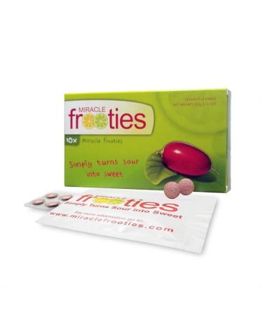 Miracle Berry Fruit Tablets by Miracle Frooties Sour to Sweet Flavor Change Taste Shift Magic Miraculin Sugar Free Cut Sugar Intake 100% Natural Grown 10 count Green Box Nature Green - 10 count (Pack of 1) - Buy Online on GoSupps.com