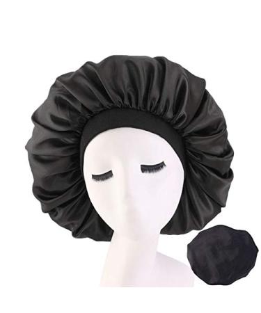 Satin Extra Large Sleep Cap 6-Pack - Jumbo Bonnet with Comfort Elastic Band - Buy Online on GoSupps.com
